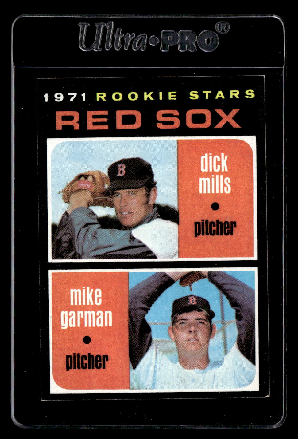 1971 Topps #512 Red Sox Rookies (Dick Mills/Mike Garman) EX